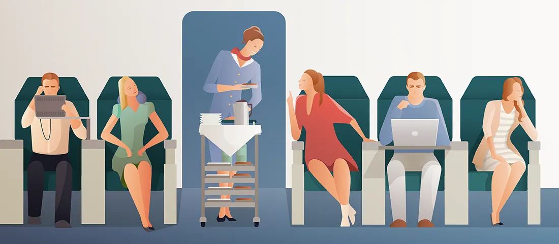 Правила этикета в самолете