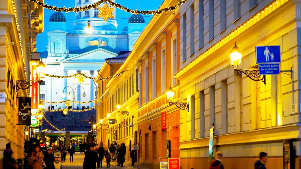 ночные огни Хельсинки