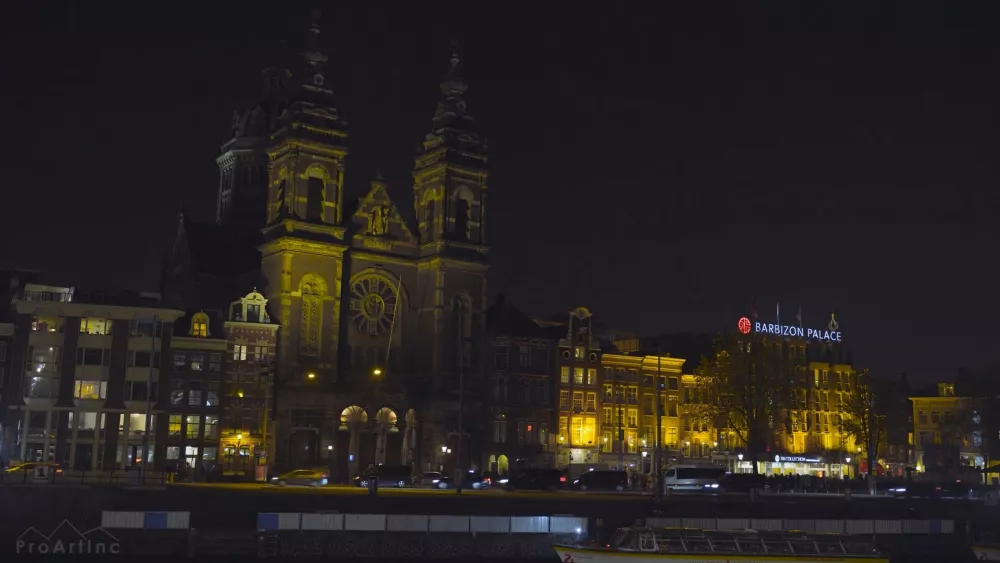 Огни ночного Амстердама