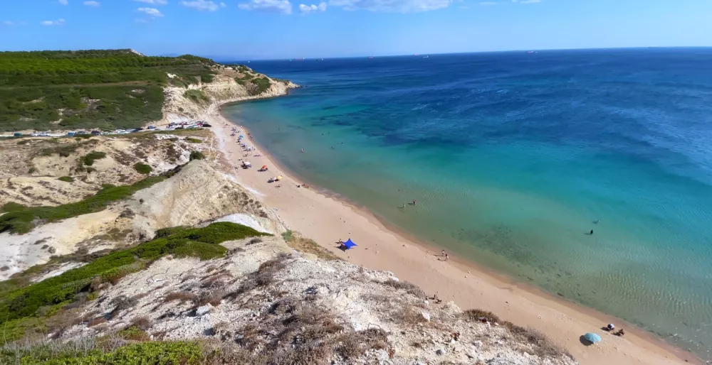 Побережье Бозджаада с высоты птичьего полета