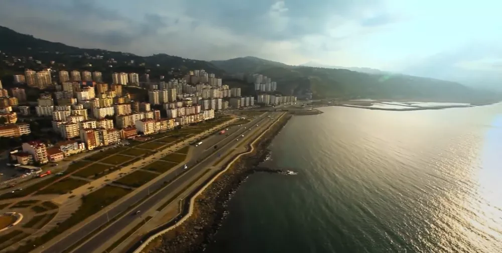 Побережье Трабзона с высоты птичьего полета