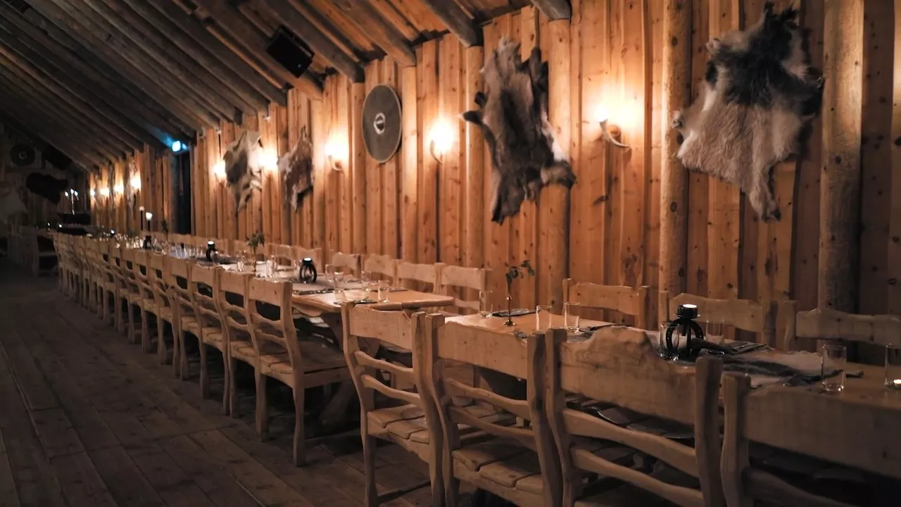 Внутренний интерьер ресторана Викинг