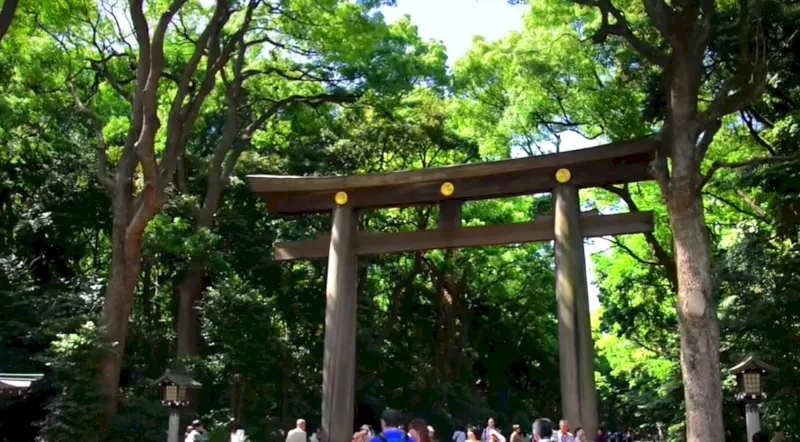Входная арка в парк Shinjuku Gyoen