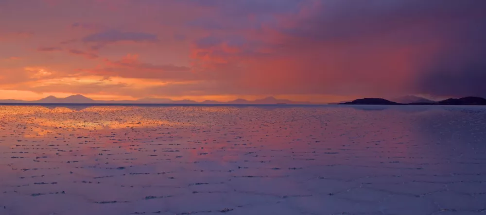 Закат на Салар-де-Уюни