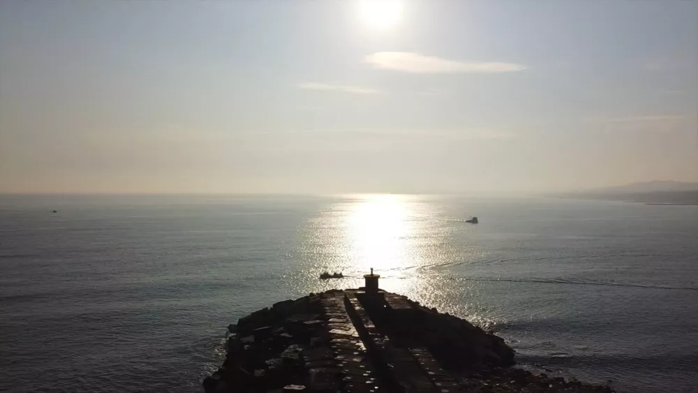 Закат солнца на побережье Карабуруна