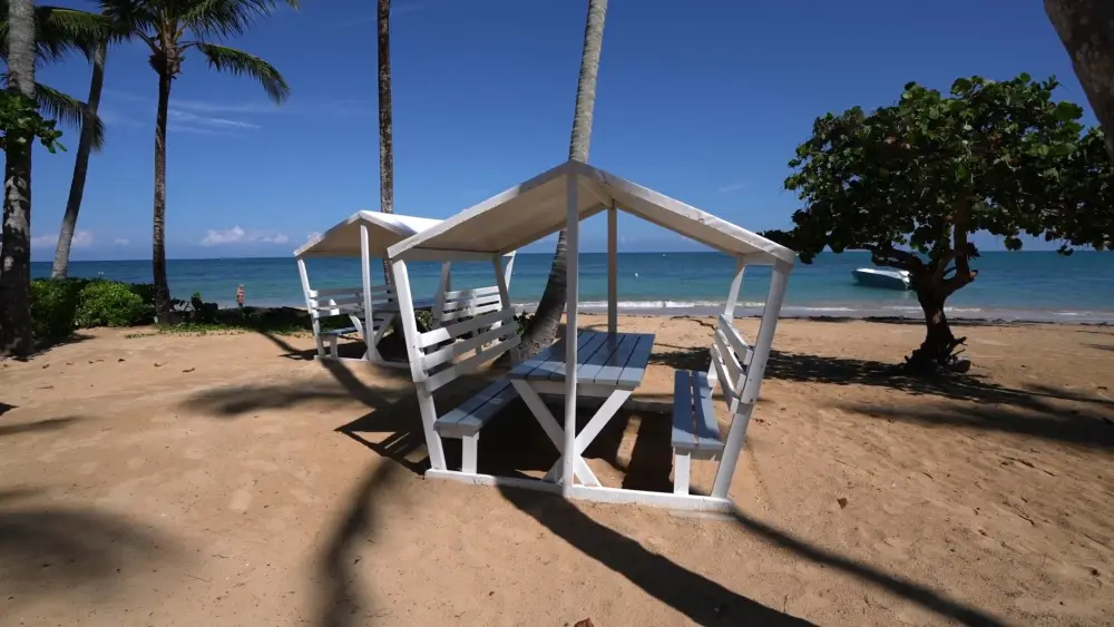 Зона отдыха на пляжах Доминики